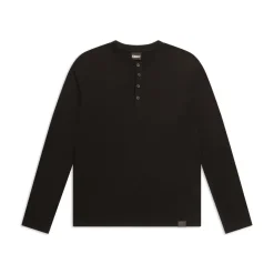 BUTTONED SLIM FIT LS BLACK