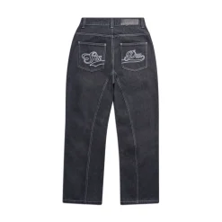CENTER SEAM DENIM BLACK RAW