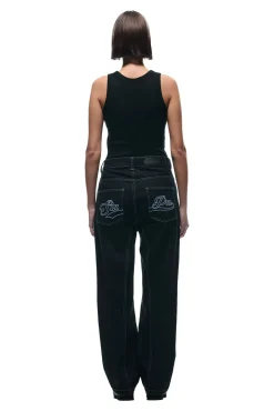 CENTER SEAM DENIM BLACK RAW