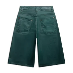 COATED DENIM SHORTS JUNGLE GREEN