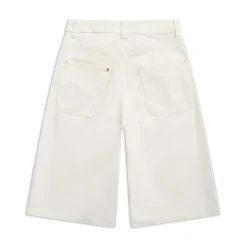 COATED DENIM SHORTS WHITE