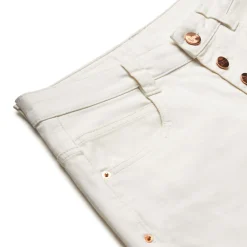 COATED DENIM SHORTS WHITE