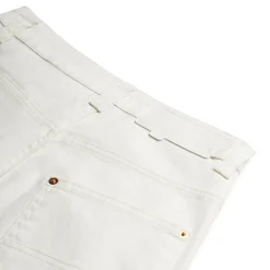 COATED DENIM SHORTS WHITE