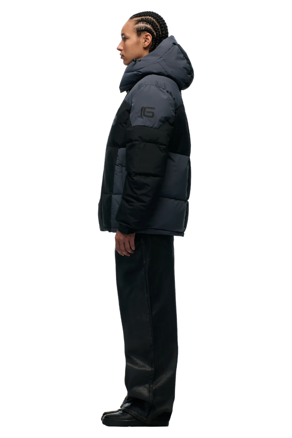 COLOUR BLOCKING PUFFER BLACK/ANTHRACITE