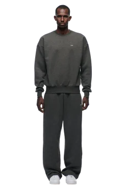 CREWNECK DARK GREY MELANGE
