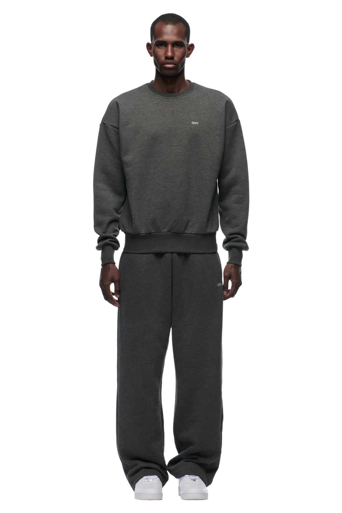 CREWNECK DARK GREY MELANGE