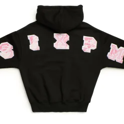 DOT CAMO LETTER HOODIE BLACK