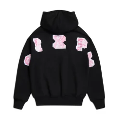 DOT CAMO LETTER HOODIE BLACK