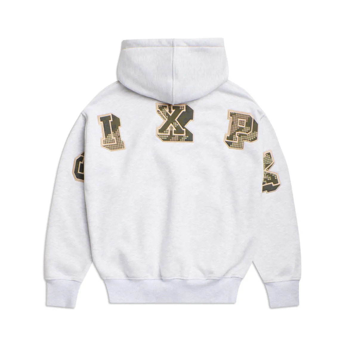 DOT CAMO LETTER HOODIE GREY