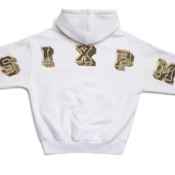DOT CAMO LETTER HOODIE GREY