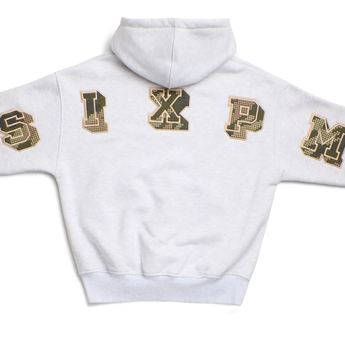 DOT CAMO LETTER HOODIE GREY