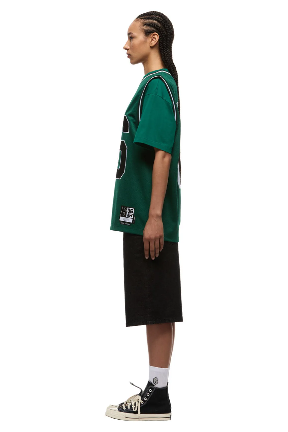DOUBLE LAYER BBALL JERSEY DARK GREEN