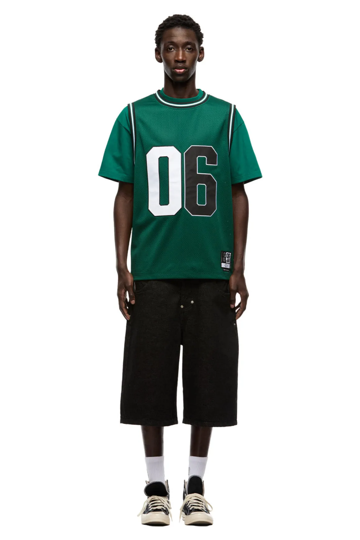 DOUBLE LAYER BBALL JERSEY DARK GREEN