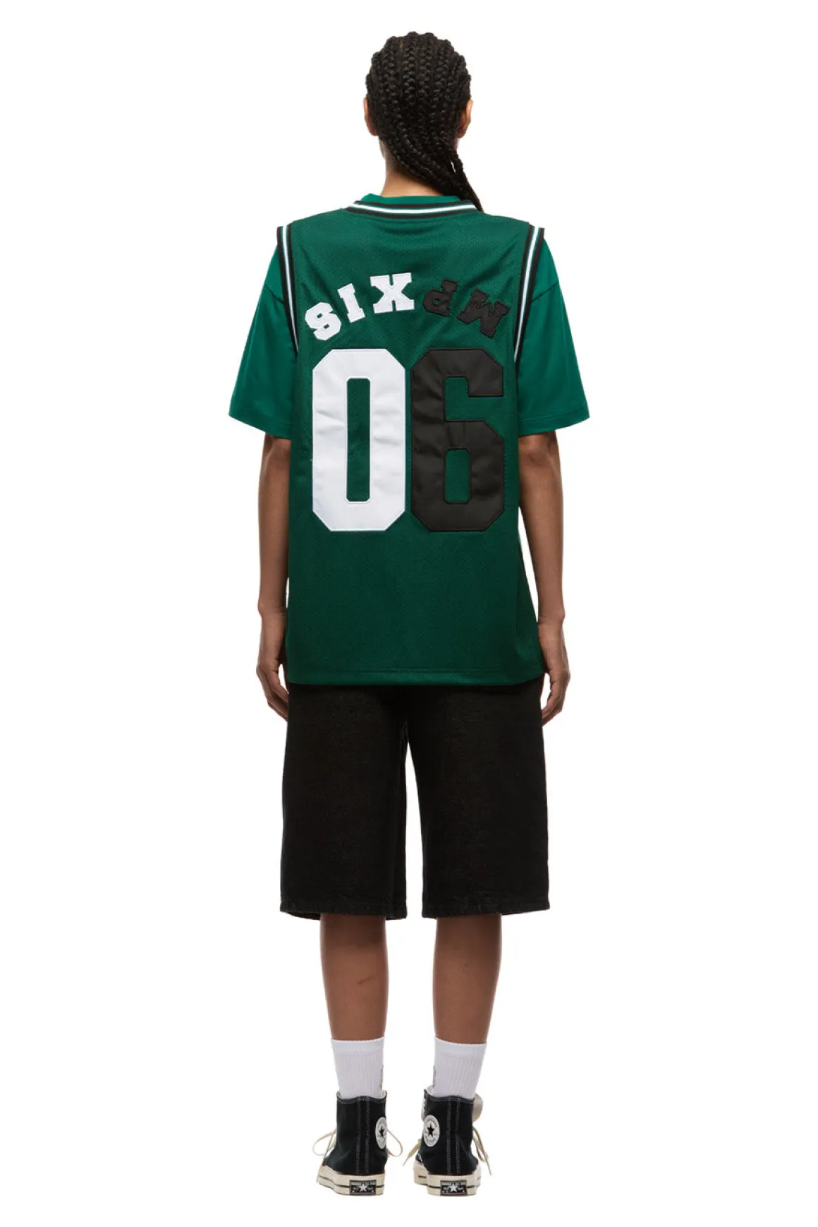 DOUBLE LAYER BBALL JERSEY DARK GREEN
