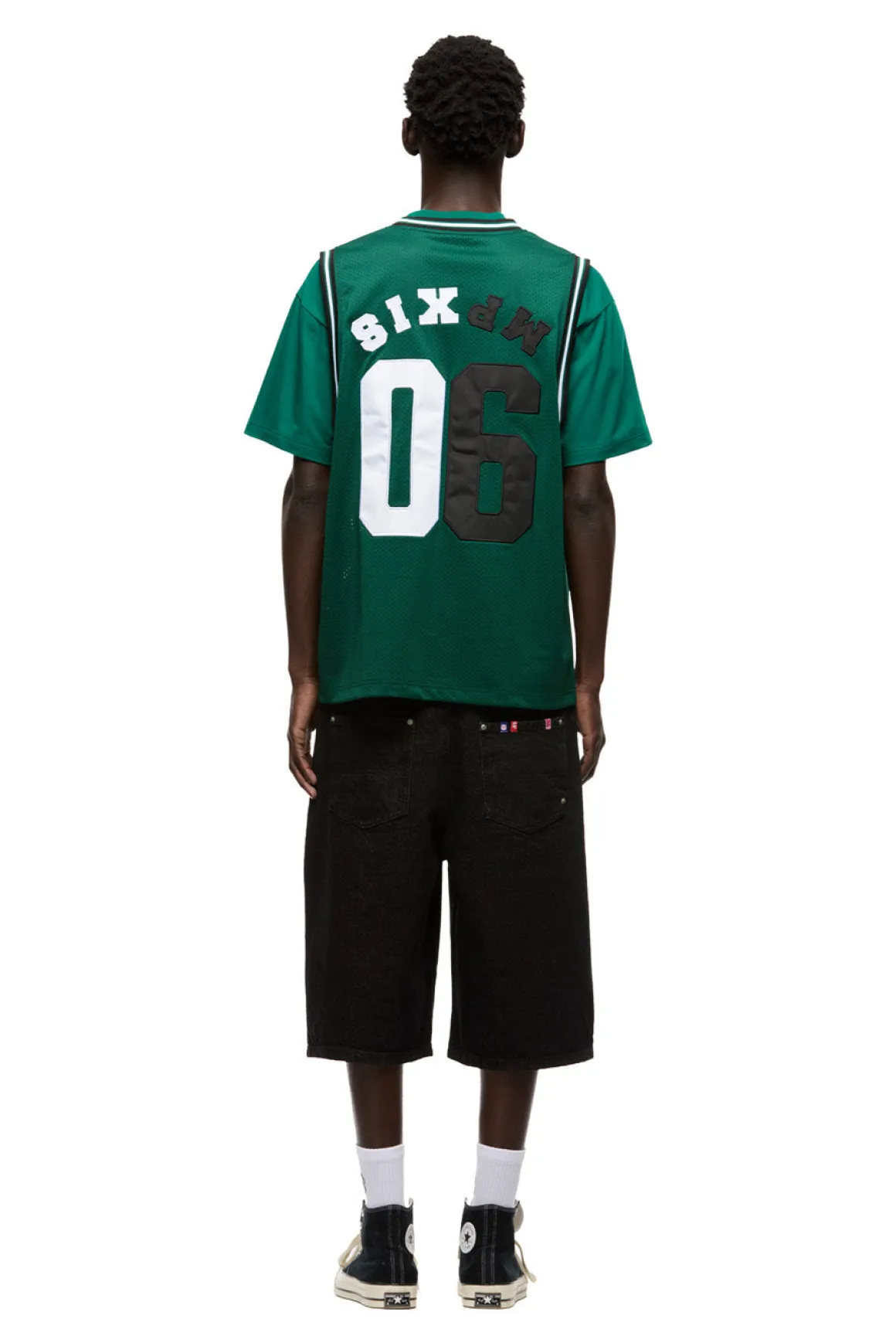 DOUBLE LAYER BBALL JERSEY DARK GREEN