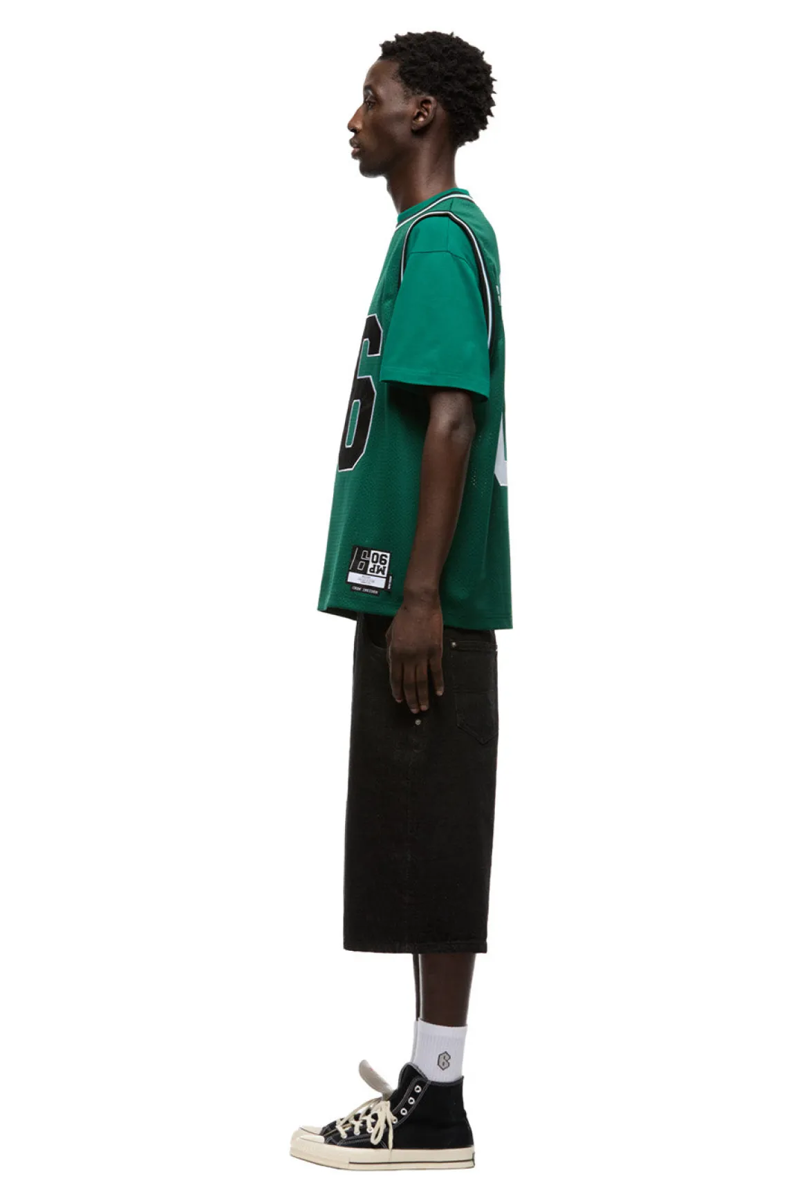 DOUBLE LAYER BBALL JERSEY DARK GREEN