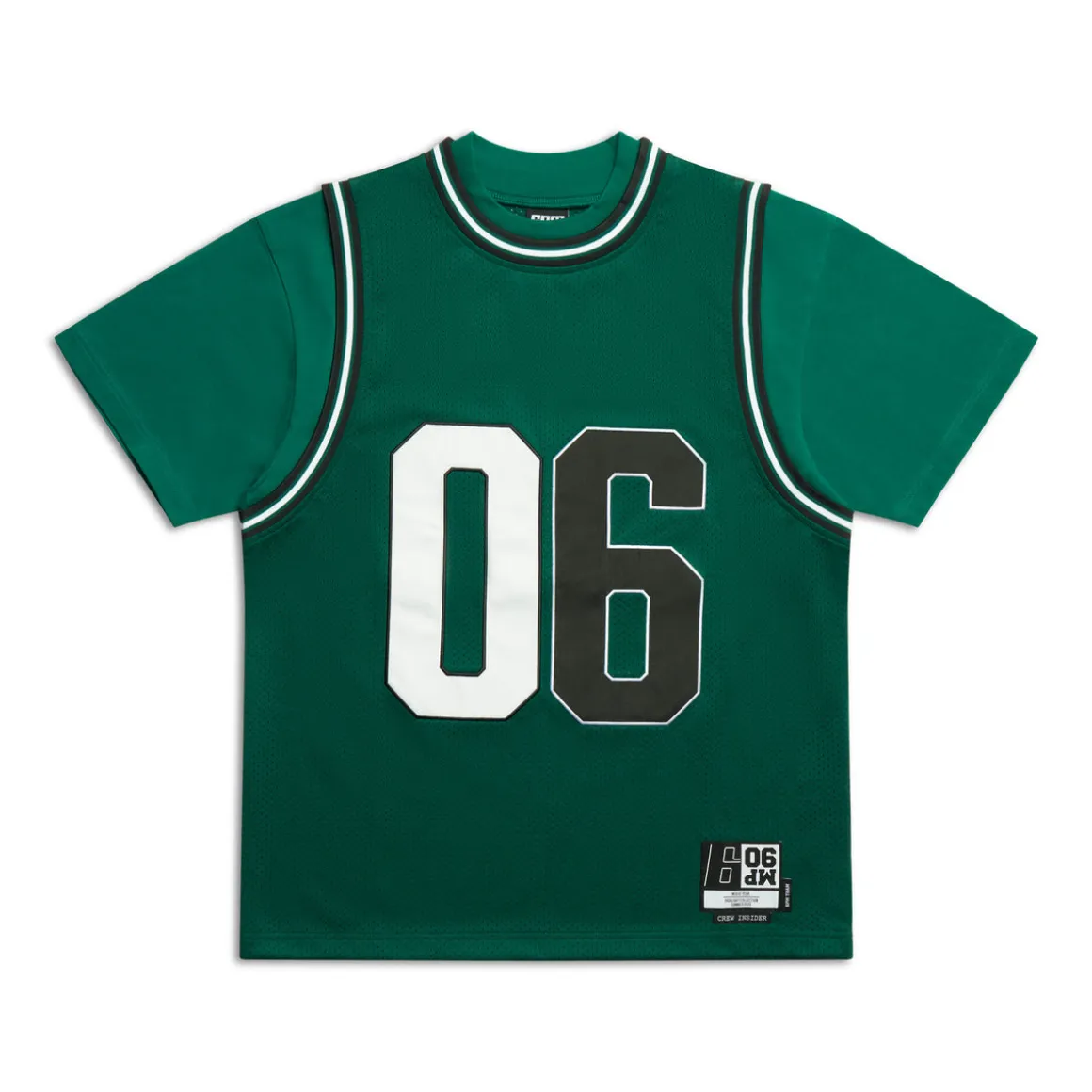 DOUBLE LAYER BBALL JERSEY DARK GREEN