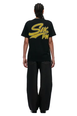 FAUX STITCH T-SHIRT BLACK