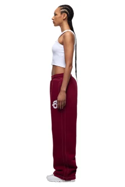 ICONS OPEN LEG JOGGER BURNED RED