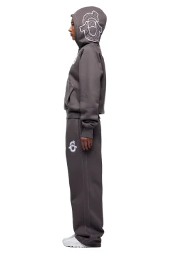 ICONS ZIP HOODIE ASH GREY
