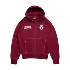 ICONS ZIP HOODIE BURNED RED