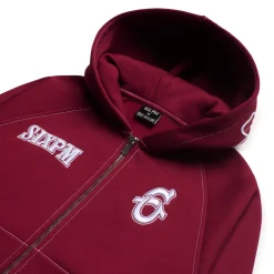 ICONS ZIP HOODIE BURNED RED