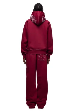 ICONS ZIP HOODIE BURNED RED