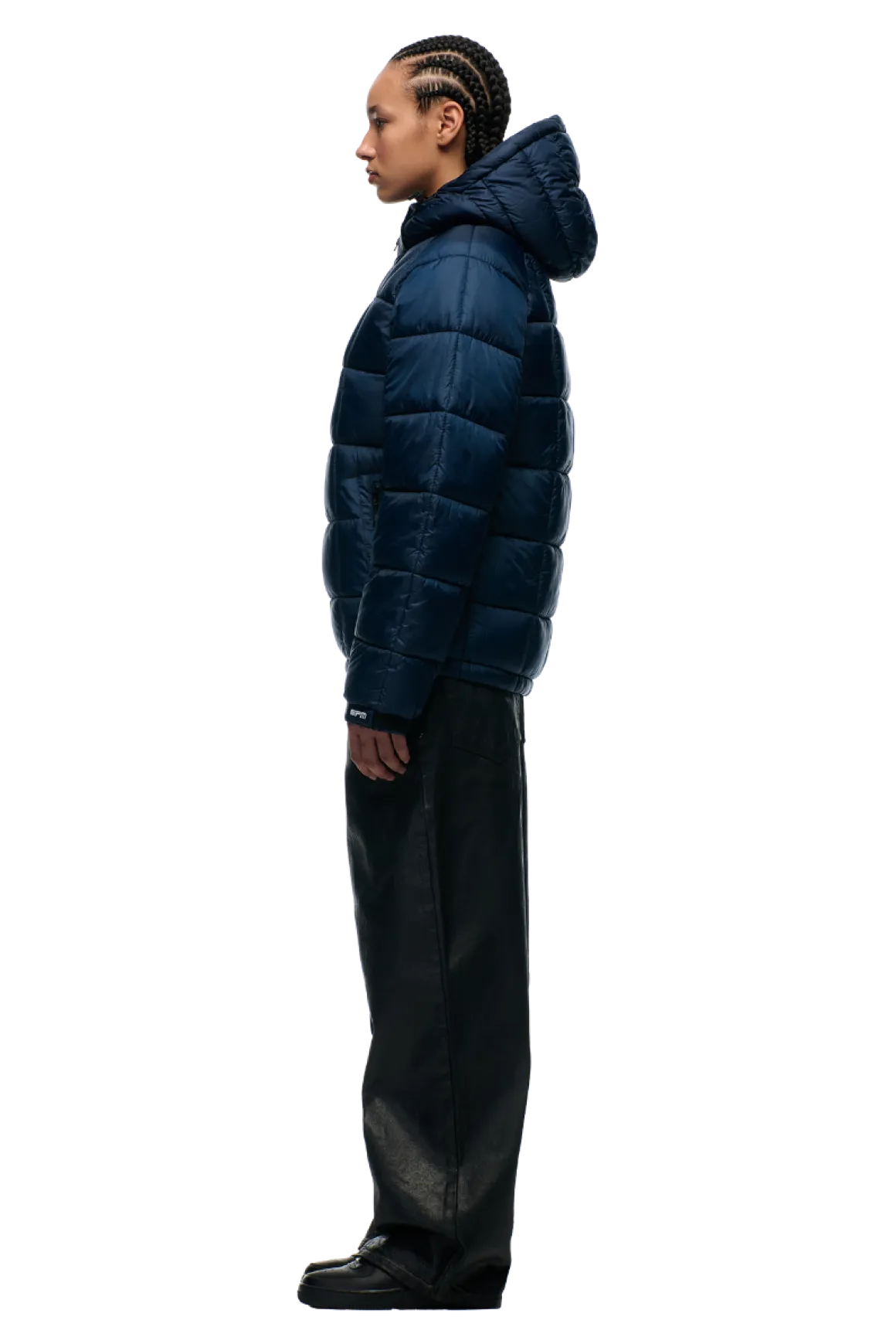 LIGHT PUFFER JACKET RECTANGLES MIDNIGHT BLUE