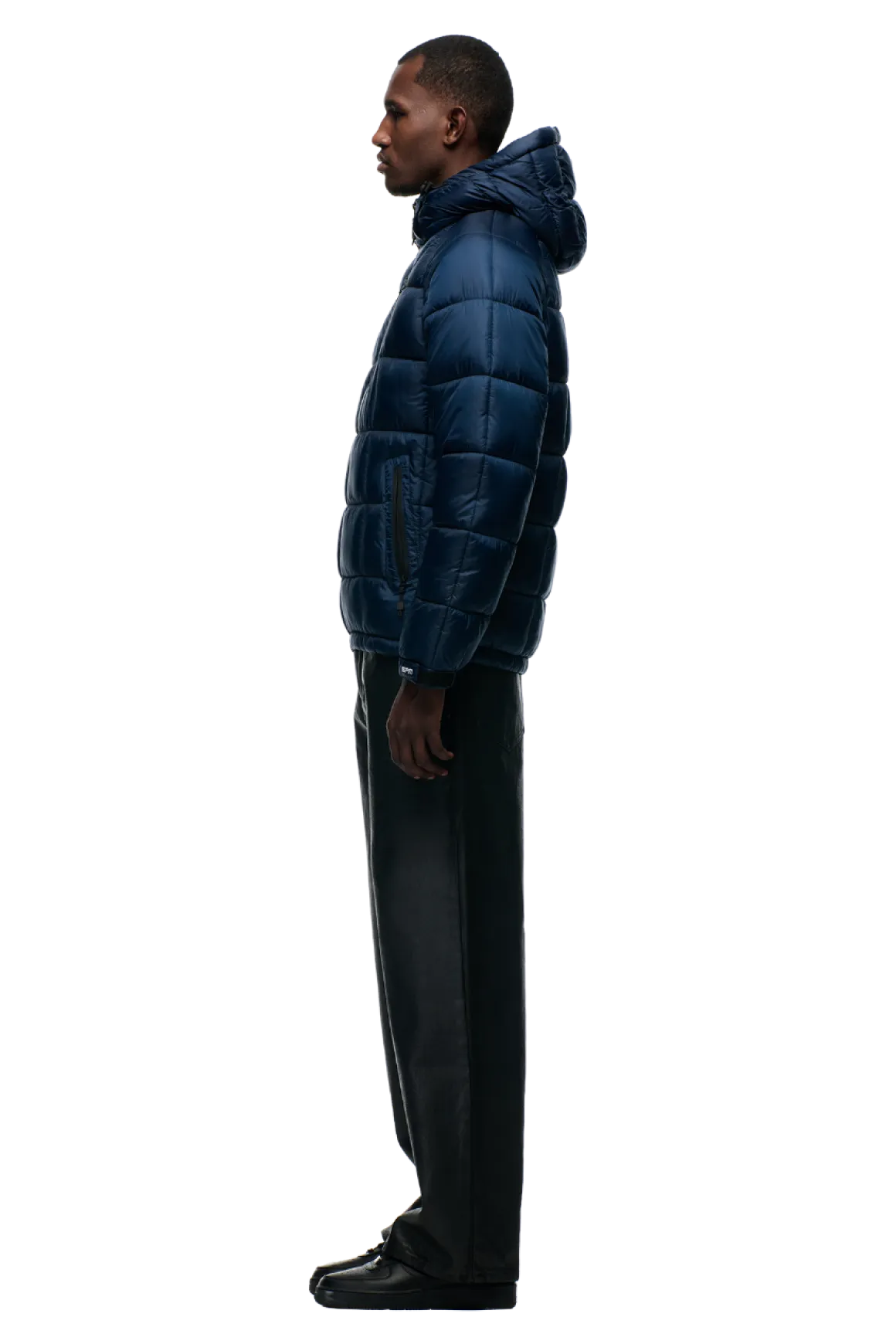 LIGHT PUFFER JACKET RECTANGLES MIDNIGHT BLUE