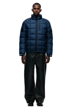 LIGHT PUFFER JACKET RECTANGLES MIDNIGHT BLUE