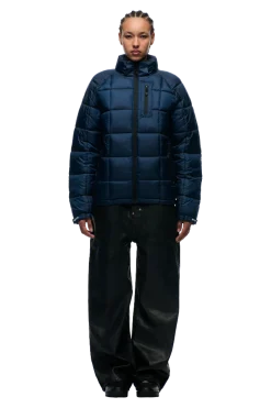 LIGHT PUFFER JACKET RECTANGLES MIDNIGHT BLUE