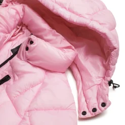LIGHT PUFFER JACKET RECTANGLES PINK