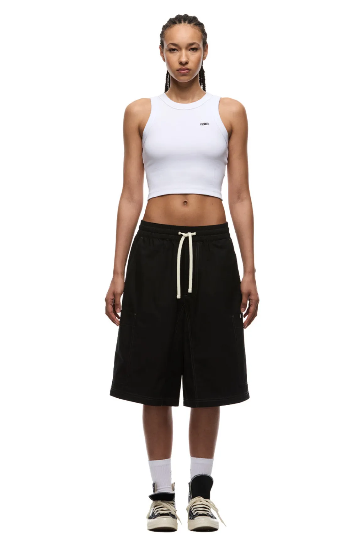 LONG BIG POCKET SHORTS BLACK