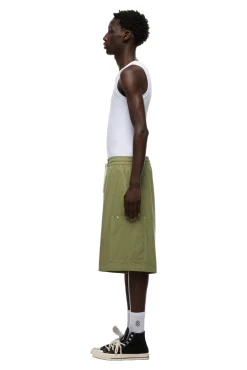 LONG BIG POCKET SHORTS PASTEL OLIVE