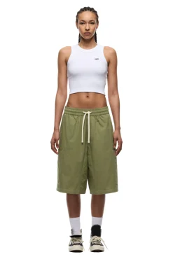 LONG BIG POCKET SHORTS PASTEL OLIVE