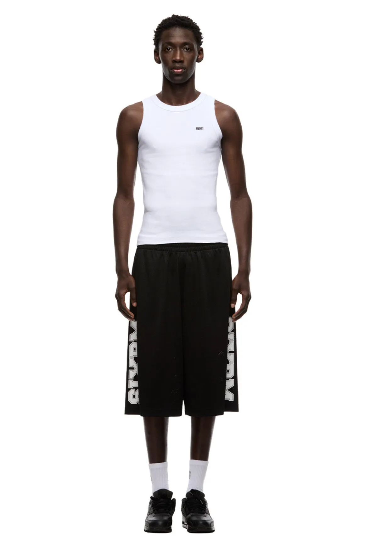 LONG MESH SHORTS BLACK