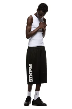 LONG MESH SHORTS BLACK