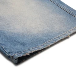MULTI LABEL DENIM SHORTS MEDIUM BLUE