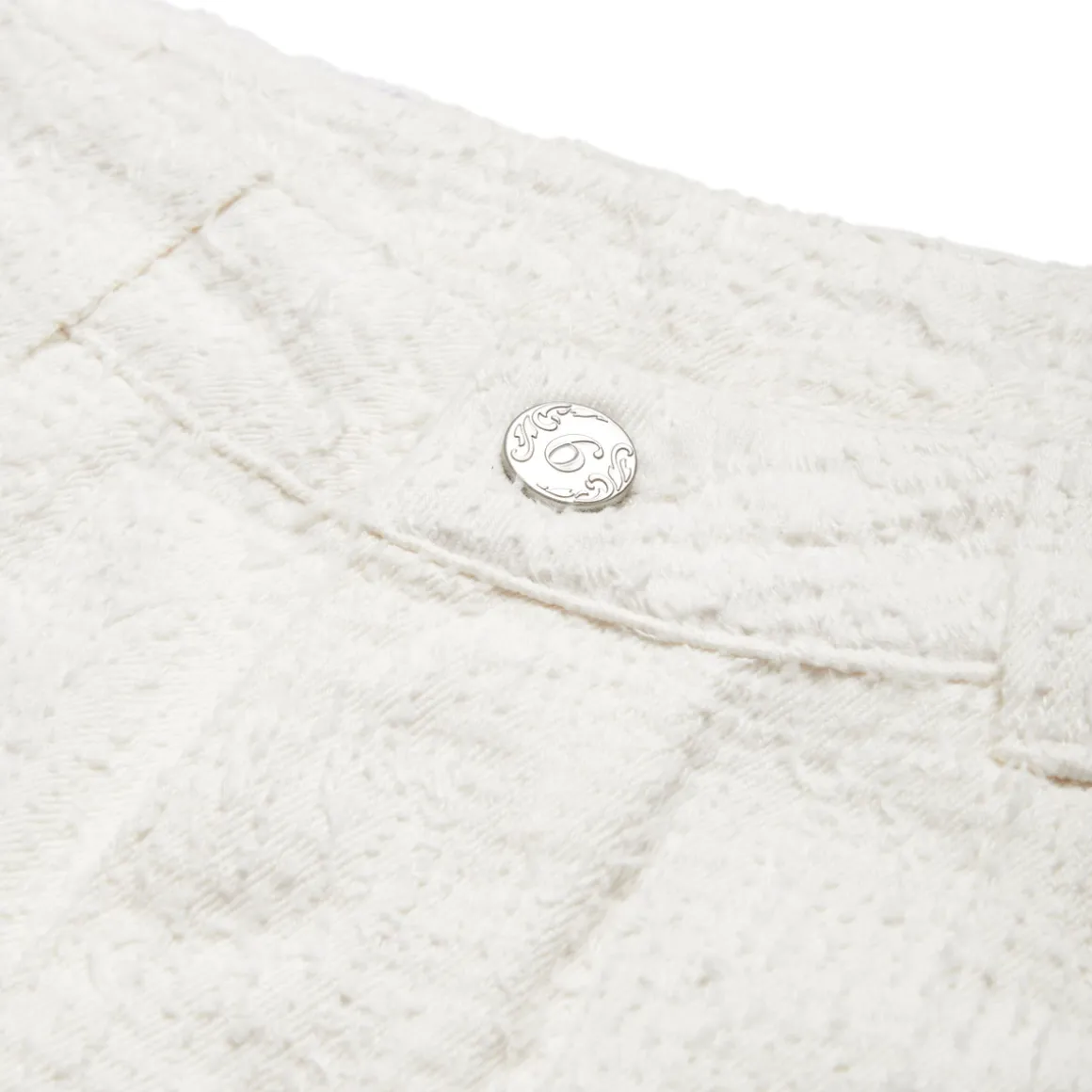 NEEDLEPUNCH CARPENTER SHORTS WHITE