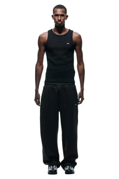 NEOPRENE TRACK PANTS BLACK