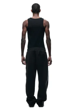 NEOPRENE TRACK PANTS BLACK