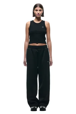 NEOPRENE TRACK PANTS BLACK