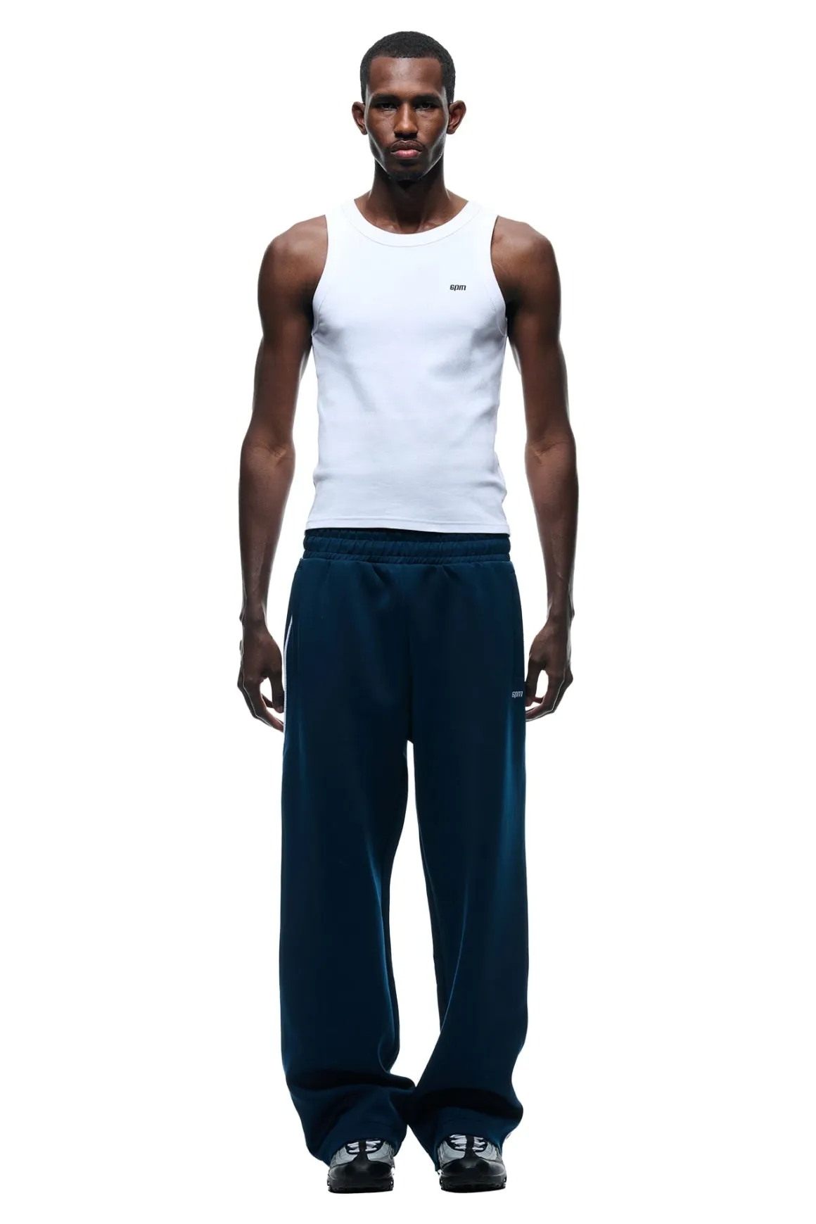 NEOPRENE TRACK PANTS NAVY