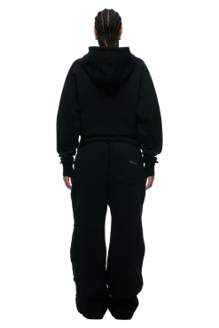 OPEN EDGE ZIP HOODIE BLACK