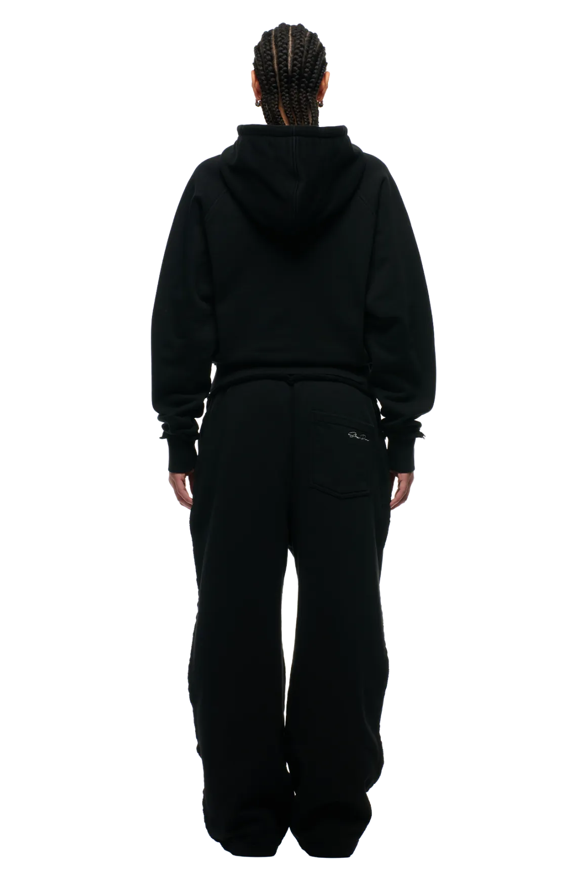 OPEN EDGE ZIP HOODIE BLACK