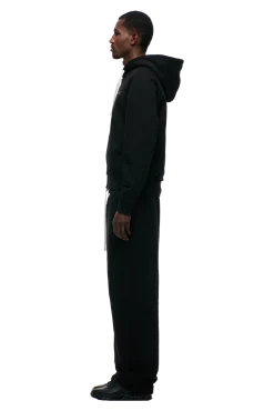 OPEN EDGE ZIP HOODIE BLACK
