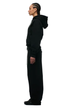 OPEN EDGE ZIP HOODIE BLACK