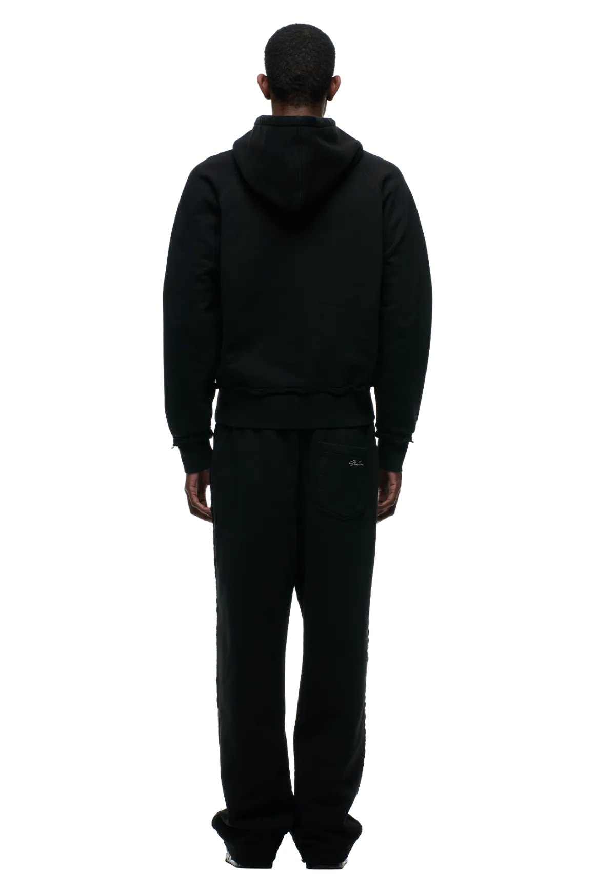 OPEN EDGE ZIP HOODIE BLACK