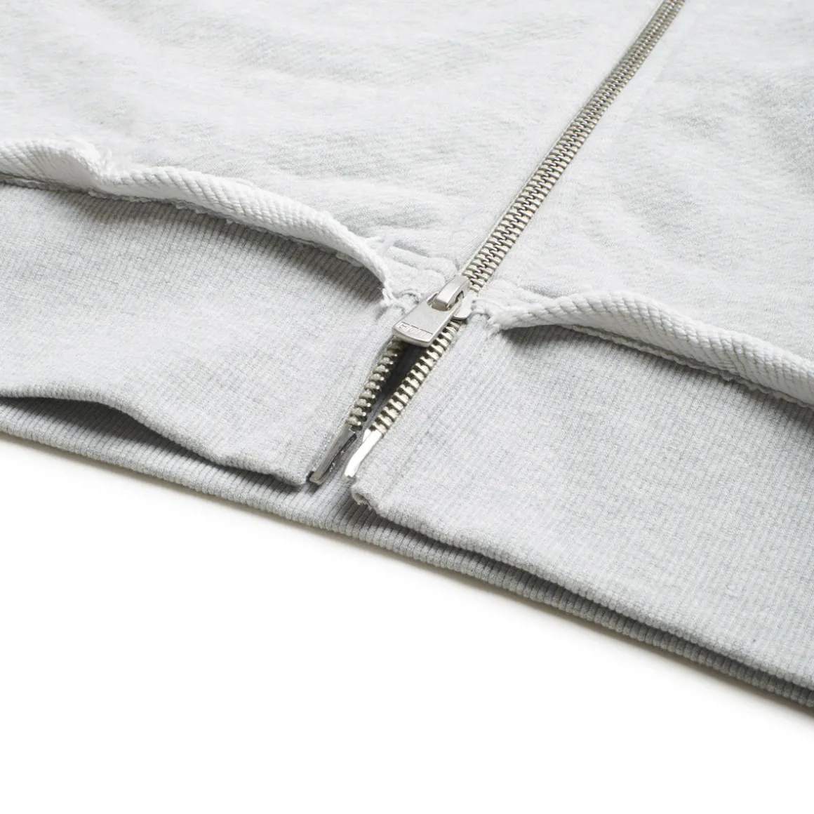 OPEN EDGE ZIP HOODIE GREY MELANGE