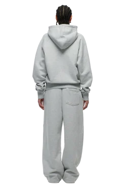 OPEN EDGE ZIP HOODIE GREY MELANGE